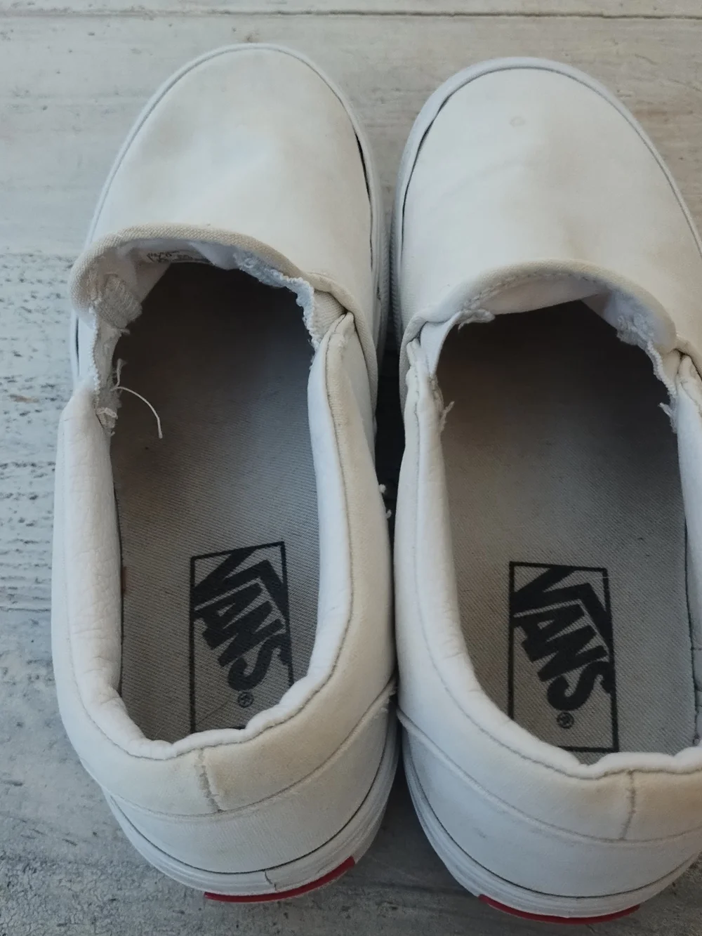 Vans Off The Wall Women's Canvas White Asher Platform ST Slip- On Shoe Sz 7